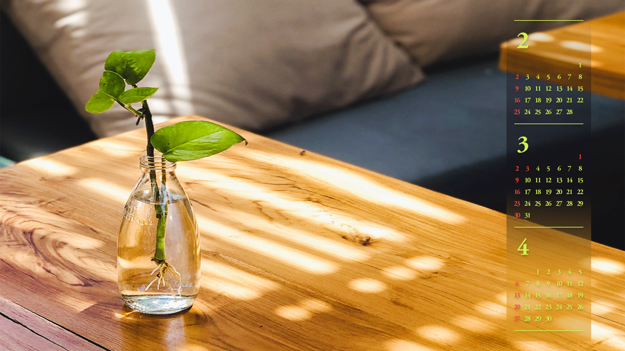 12 원목 테이블 B - 2025년3월 노트북배경화면