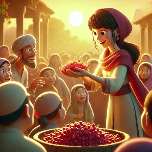 마을로 돌아온 소녀와 복분자의 축복