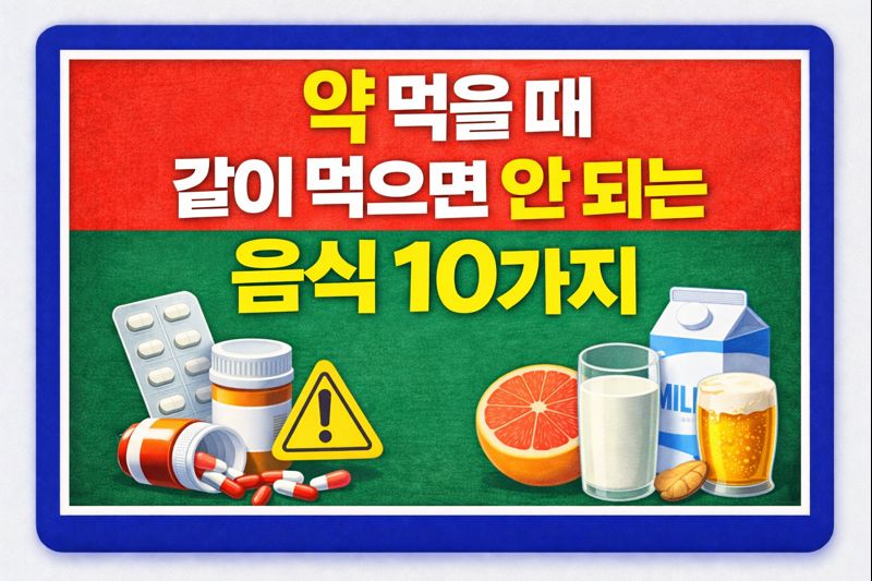 약 먹을 때 같이 먹으면 안 되는 음식
