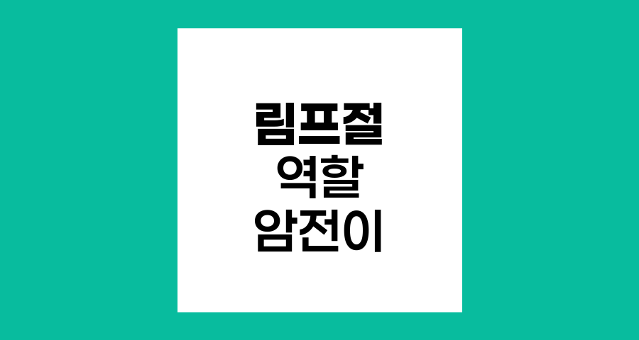 림프절의 역할과 암 전이 과정