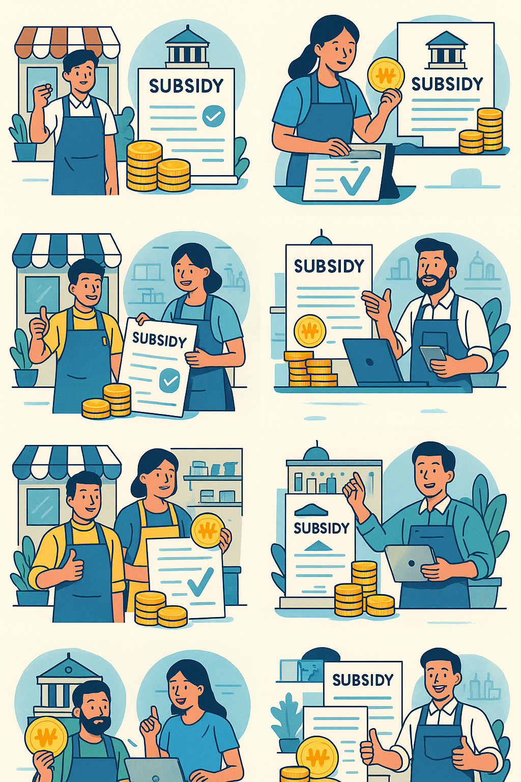 자영업자를 위한 정부 보조금 이미지