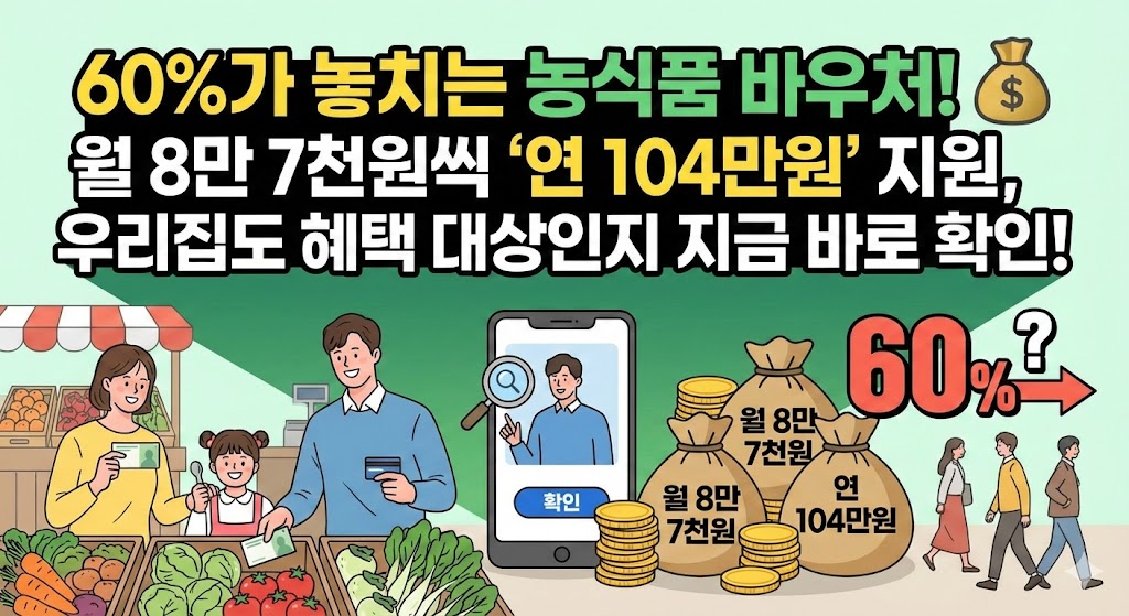 60%가 놓치는 농식품 바우처!