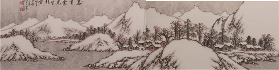 심향 박승무가 그린 설경산수로 1974년에 제작했다.