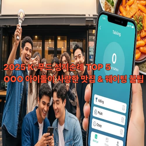 2025 K-푸드 성지순례 TOP 5: OOO 아이돌이 사랑한 맛집 & 웨이팅 꿀팁