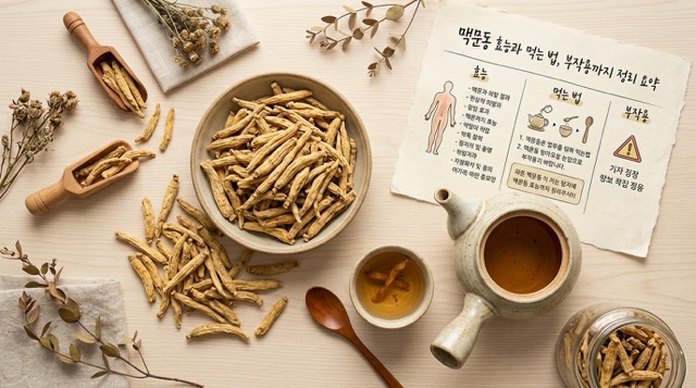 맥문동 효능과 먹는 법, 부작용까지 정리 요약