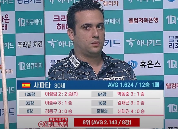 하나카드 PBA 챔피언십 결승전 경기결과 -우승자 다비드 사파타