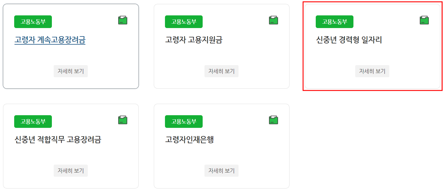 만 50세 이상 70세 미만 신중년 경력형 일자리 제도 신청방법