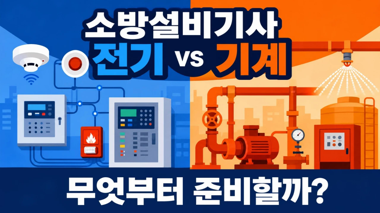 소방설비기사 전기분야와 기계분야 주요 설비 비교