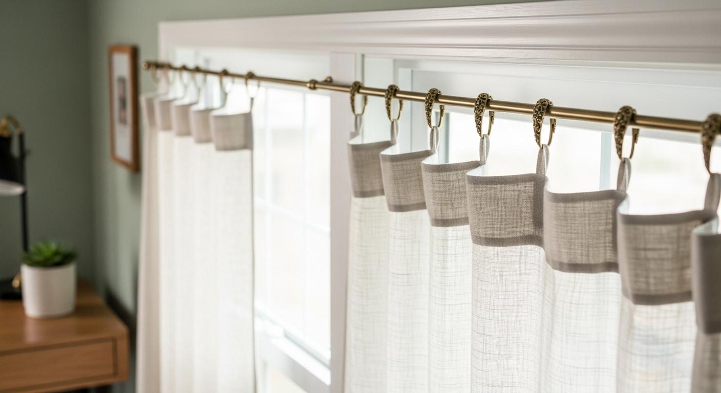 커튼봉없이 커튼 달기