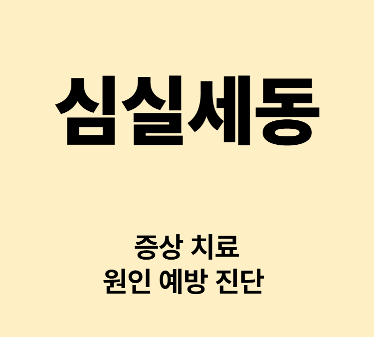 현기증 숨가쁨 흉통 두근거림 증상 심실세동 치료