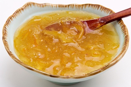 한국의 떡 종류 복령떡-유자청