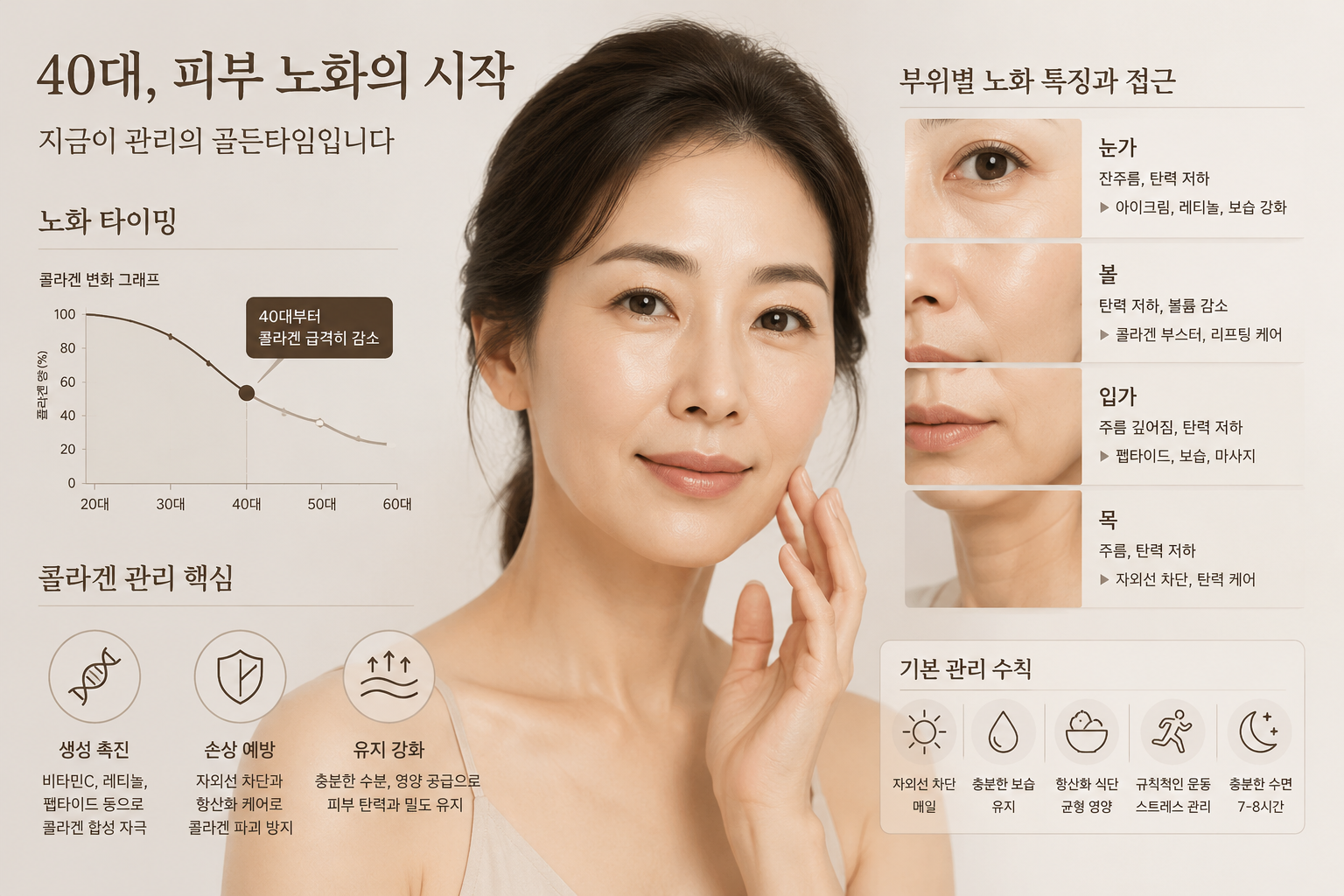 콜라겐과 피부 노화 관리 방법
