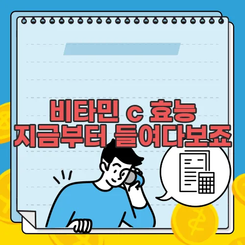 비타민 c 효능 지금부터 들여다보죠