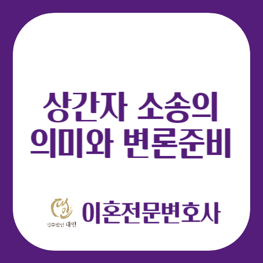 상간자 소송의 의미와 변론준비