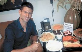 조코비치의 식단에 관한 사진