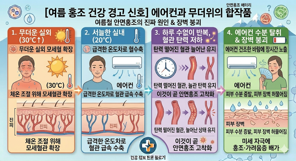여름 홍조 건강 경고 신호