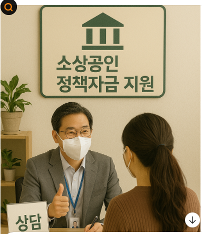 소상공한도, 정책자금금별 한도,이율,조건 정리사진