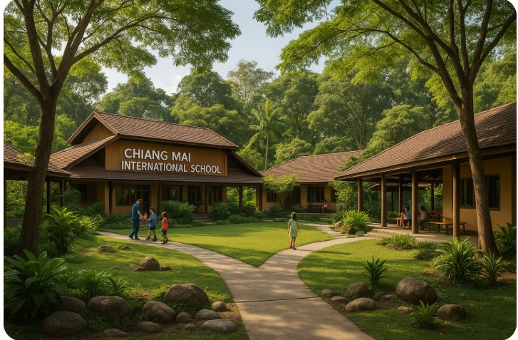 치앙마이 국제학교 : 자연 친화형, 공존, 교육 운영 방식 관련