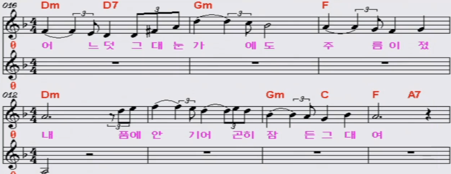 김정수 당신 악보