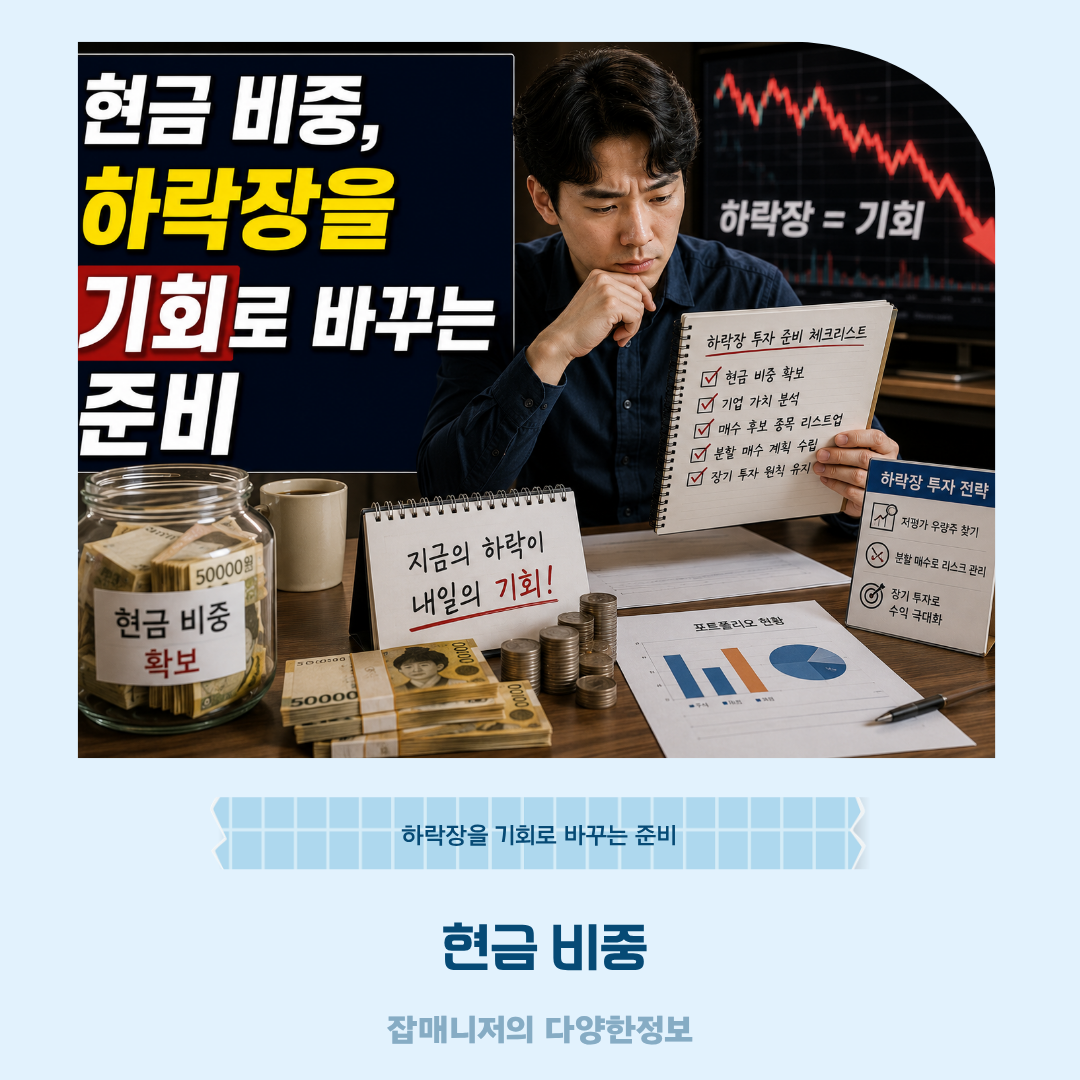현금 비중, 하락장을 기회로 바꾸는 준비