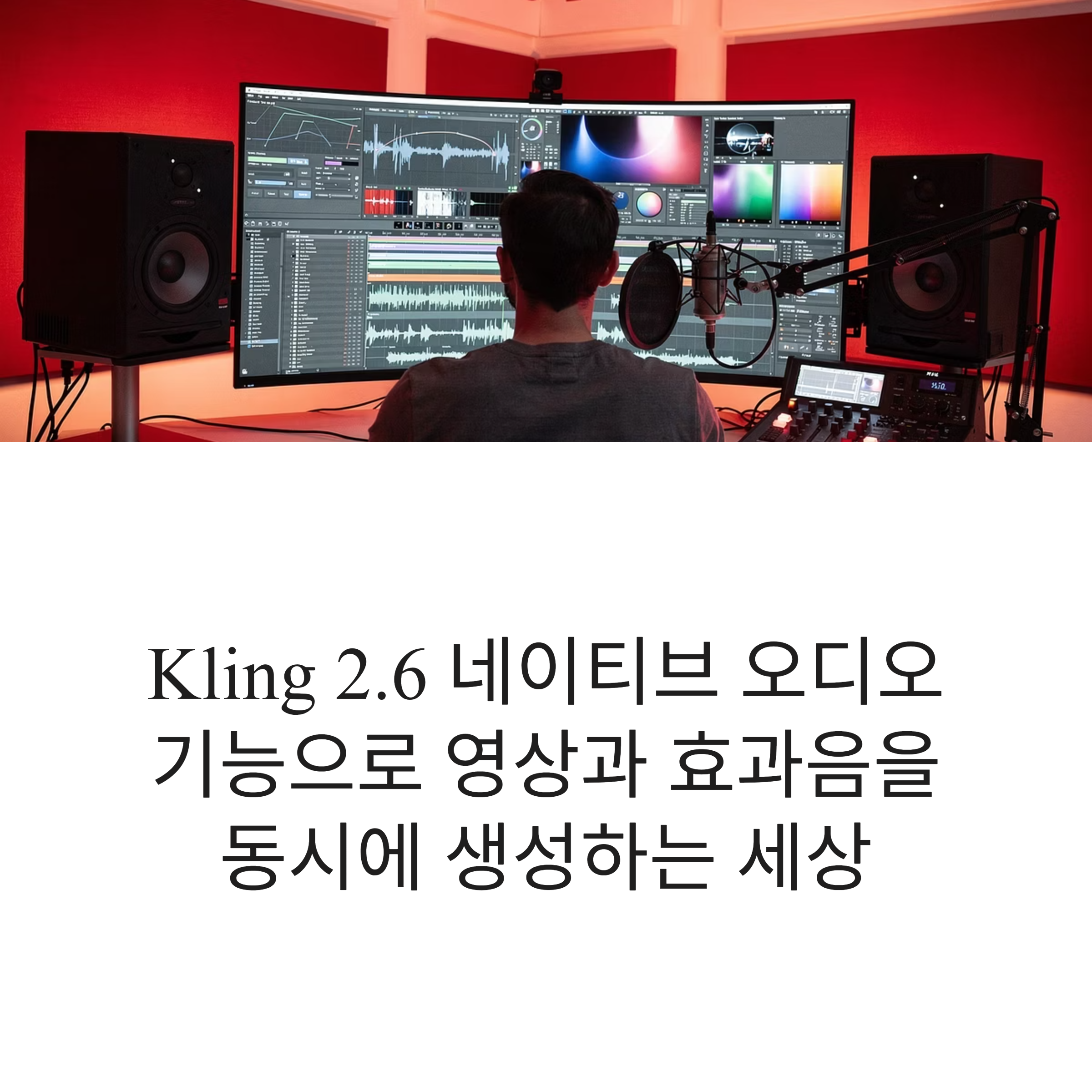 AI가 소리까지 만든다? Kling 2.6의 네이티브 오디오 기능으로 영상과 효과음을 동시에! 영상 생성 AI의 새로운 기준, 지금 바로 확인하세요.