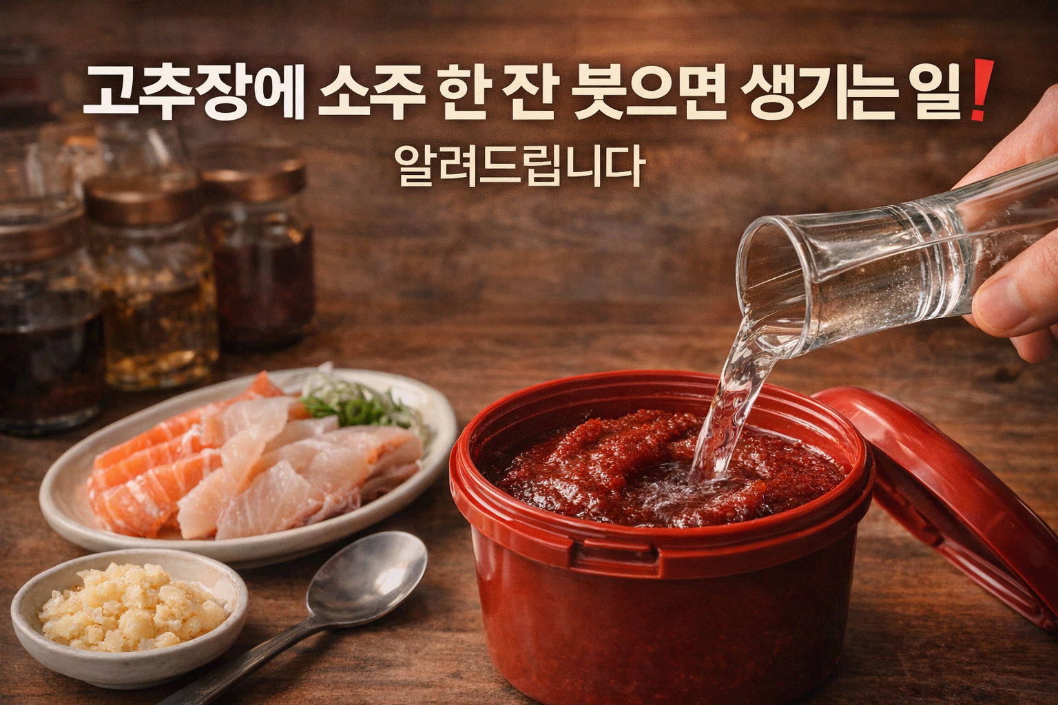 고추장에 집에 있는 소주를 아주 조금만 더해보는 방법