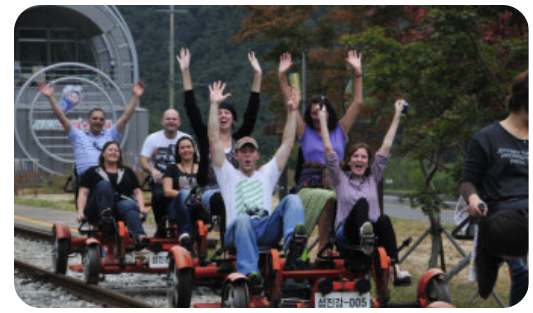 곡성 가정역 레일바이크