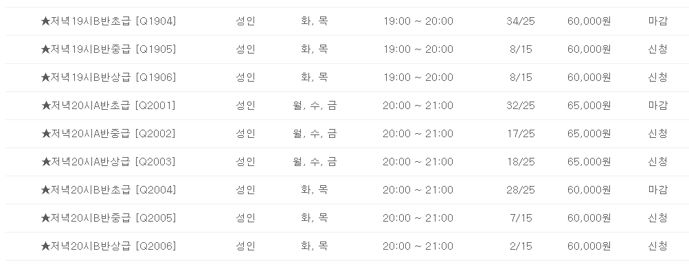 영통 종합사회복지관 수영장 강습 진도