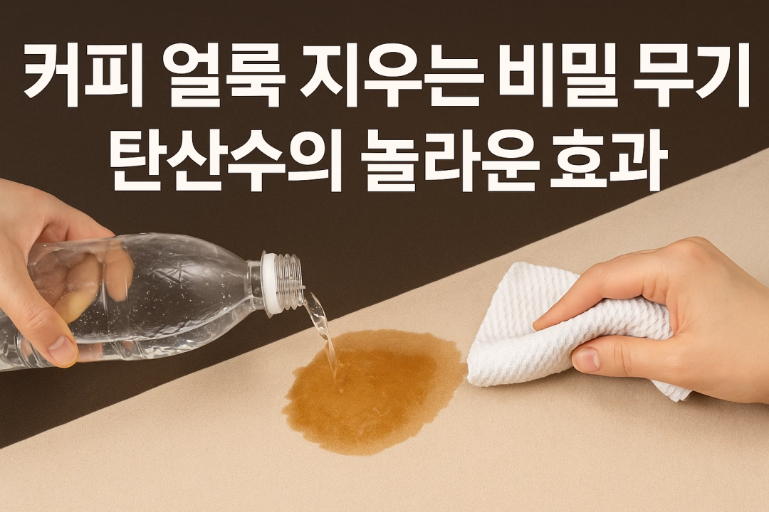 커피 얼룩을 위한 비밀 무기 : 탄산수의 놀라운 힘
