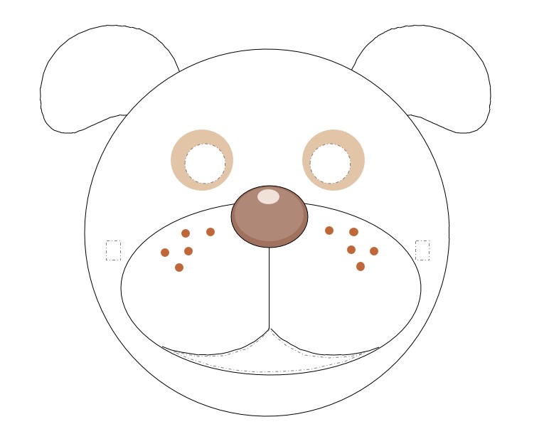 동물가면 무료도안