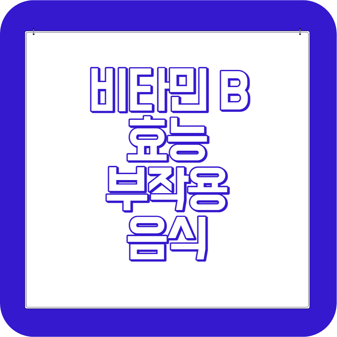 비타민 B 효능 부작용 음식