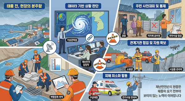 태풍이 오기 전에 움직이는 사람들, 재난안전관리 현장에서는 무슨 일이 일어날까?