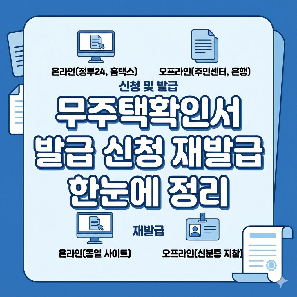 무주택확인서 발급 신청 재발급까지 한눈에 정리