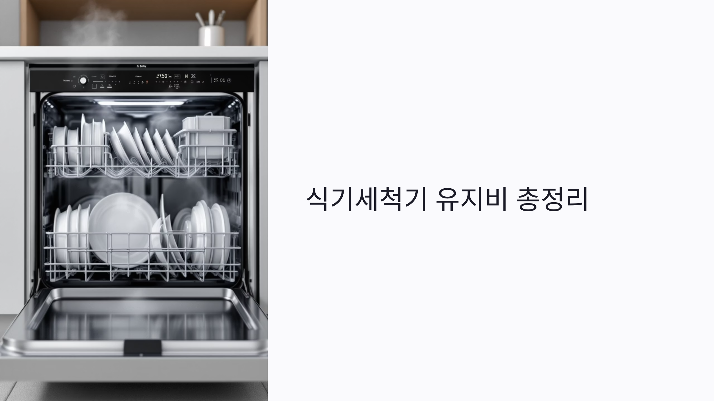 식기세척기 유지비 얼마나 들까? 부품 수리부터 절약 팁까지 총정리