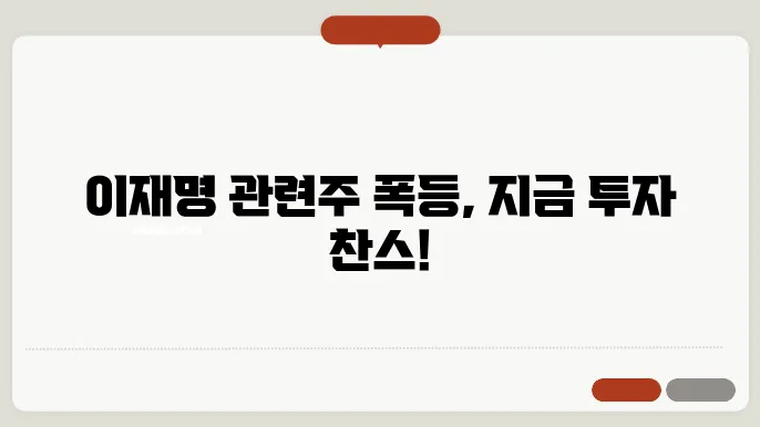 이재명 관련주