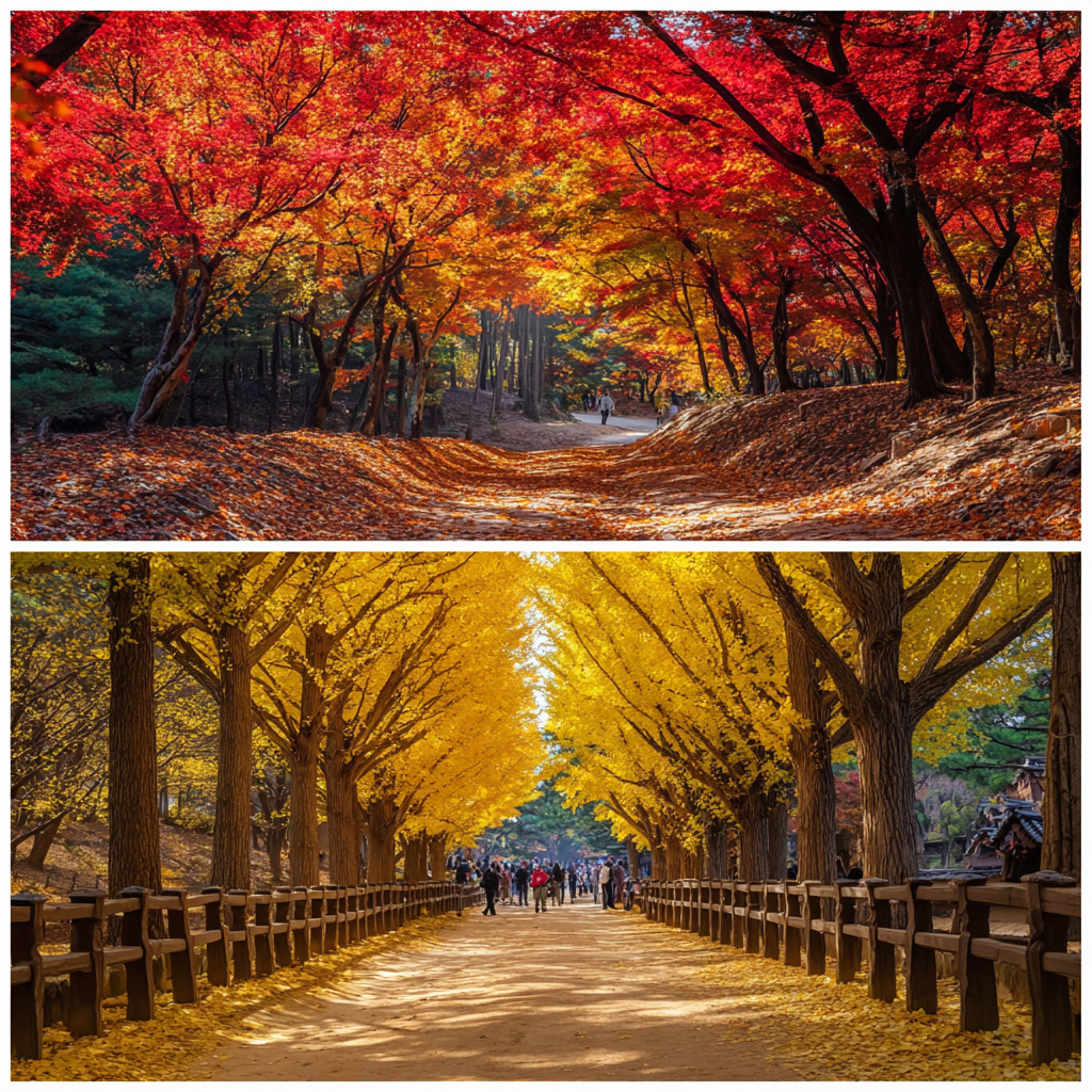 화담숲 vs 남이섬 가을 단풍 