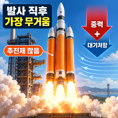 로켓 연료, 왜 발사 직후 가장 많이 필요할까?