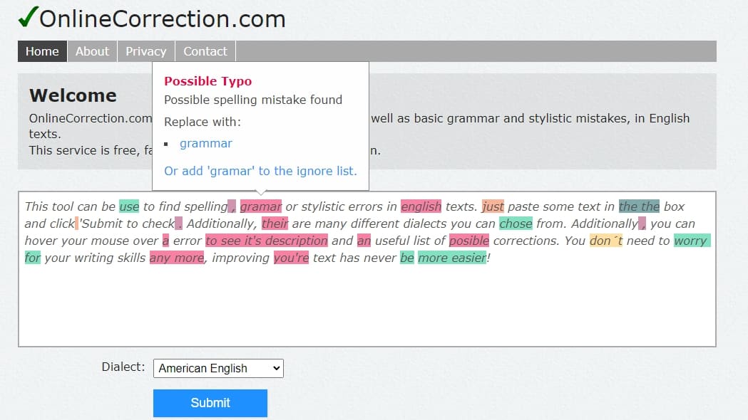 onlineCorrection