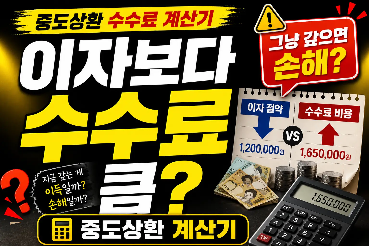 중도상환 수수료 계산기 후기 안내