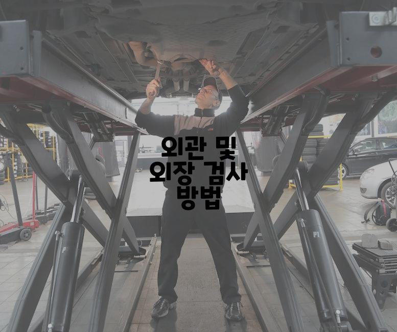 외관 및 외장 검사 방법