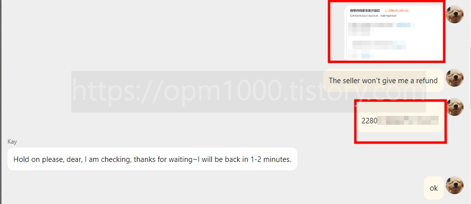 타오바오-외국인-전용-고객센터-언어-상담사한테-영어로-현재-상황-설명
