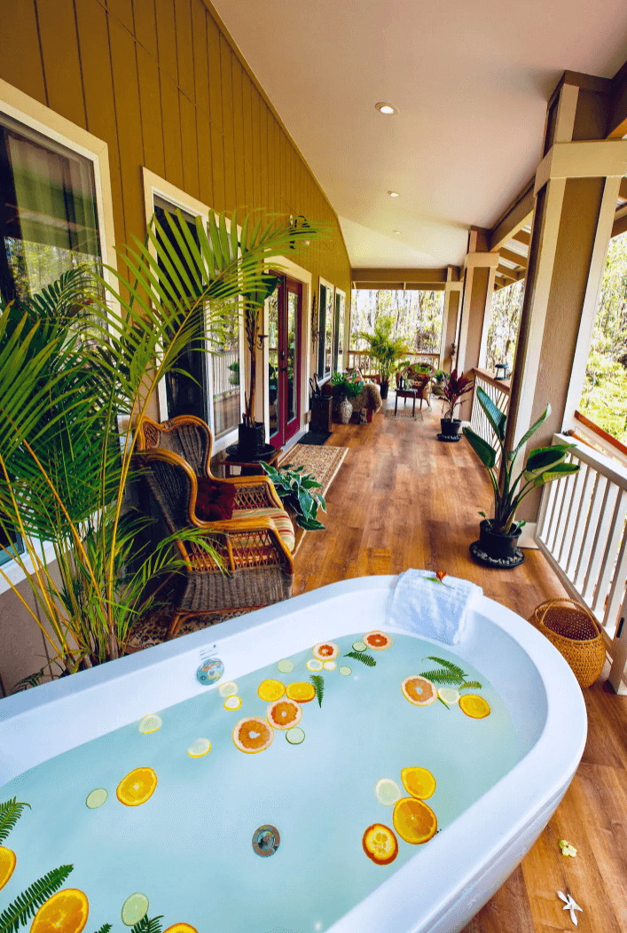 하와이 바닷가 근처의 숙박 시설