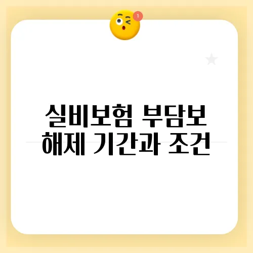 실비보험 부담보 해제 기간과 조건