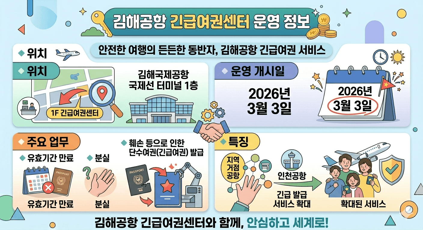 [여행 가이드] 김해공항 긴급여권 발급 개시 ❘ 위치, 조건 및 출국 전 필수 체크리스트