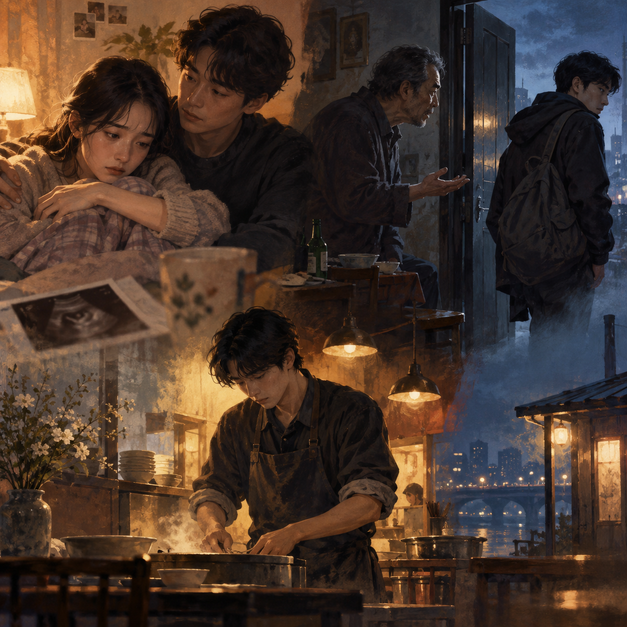 스페이스의 공개 설정을 상징하는 자체 제작 일러스트