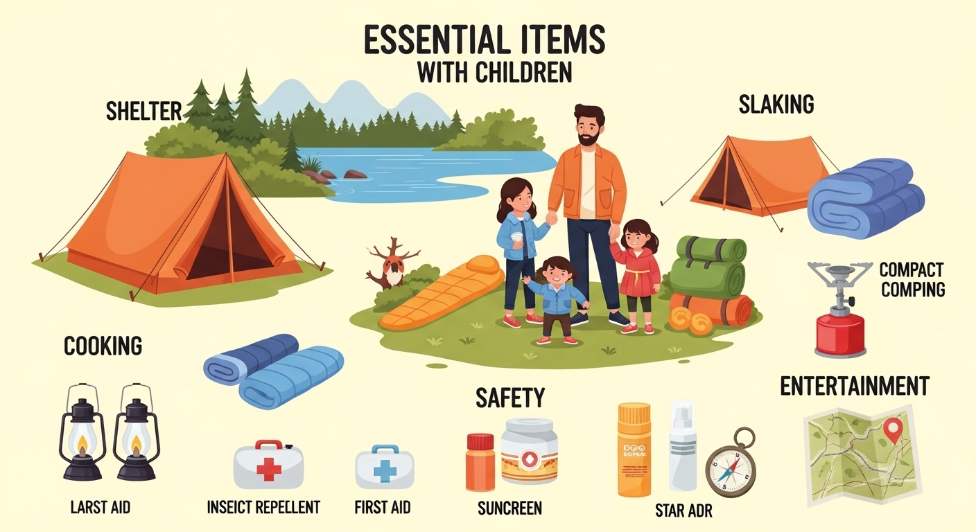 아이들과 함께하는 캠핑의 필수 준비물