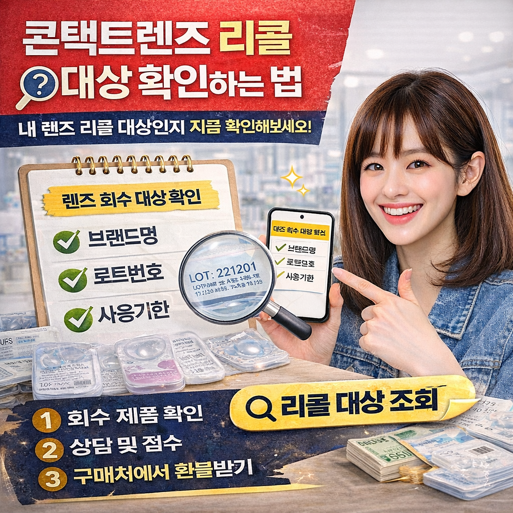 다비치 렌즈 리콜 대상인지 1분 확인법