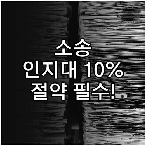 나홀로 소송 인지대 10% 절약하는 ..