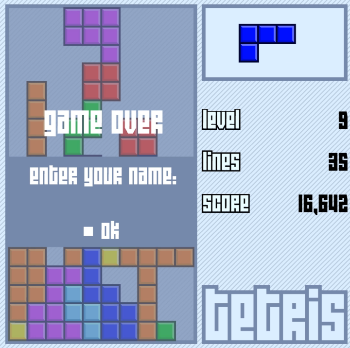 테트리스-플래시게임-종료-화면