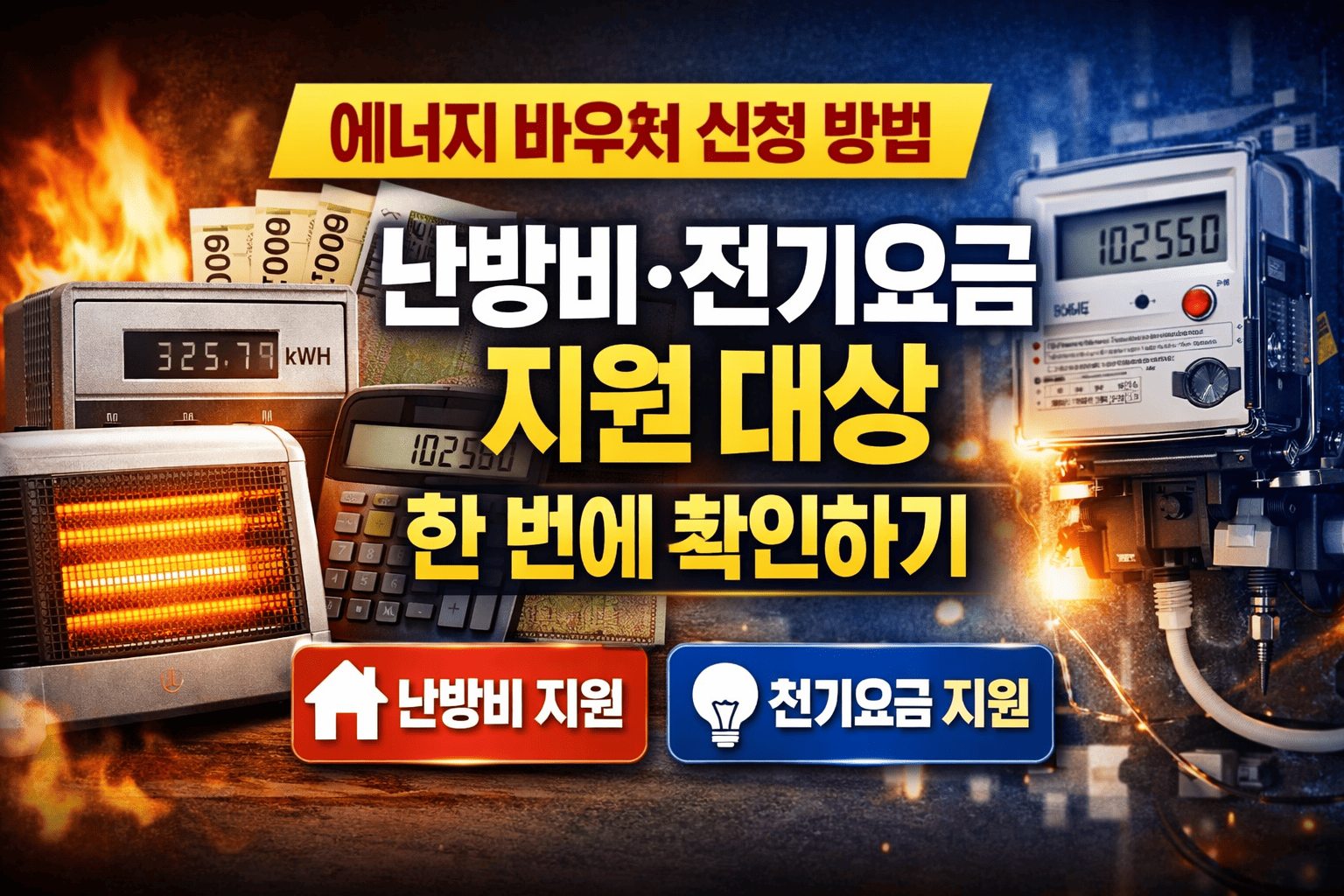 에너지 바우처 신청 방법 ❘ 난방비&middot;전기요금 지원 대상 한 번에 확인하기